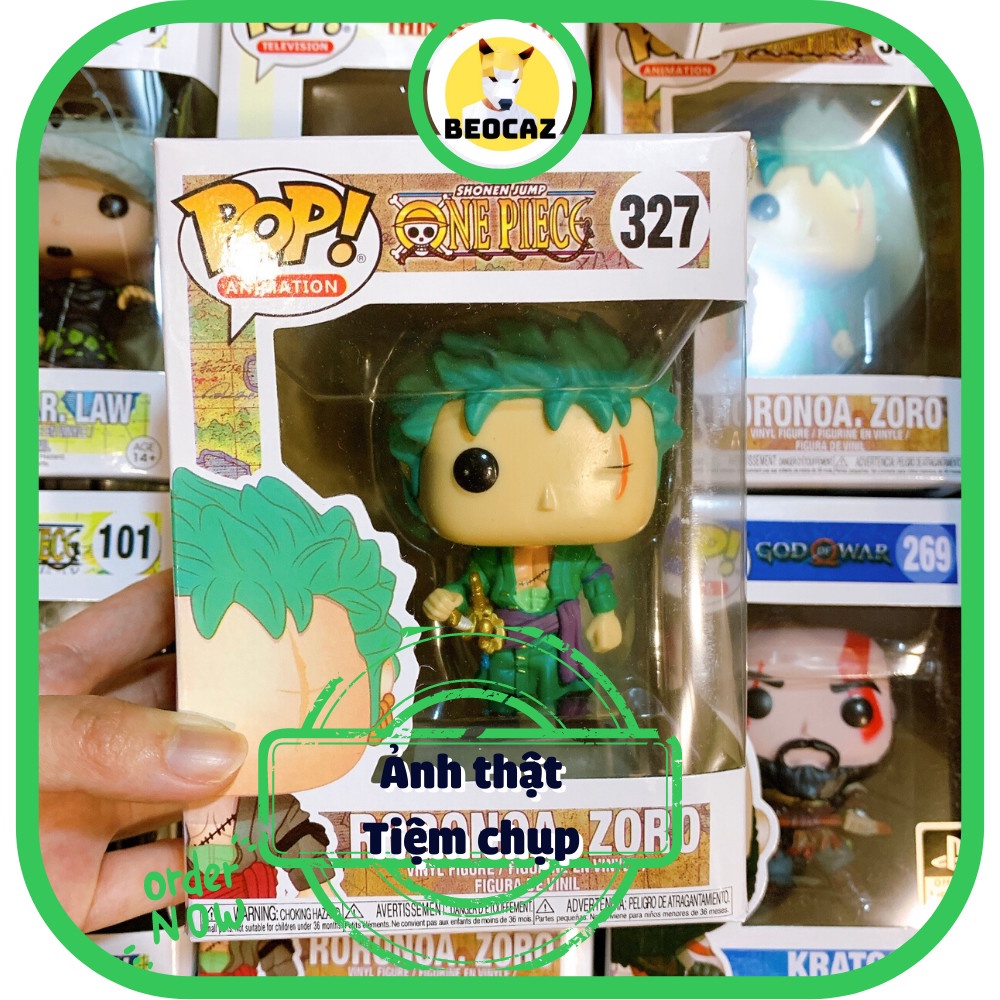 Mô hình Funko Unoff chibi Roronoa Zoro No.327 bền màu an toàn - Beocaz - Đồ chơi One Piece Full Box Tặng Hộp Bảo