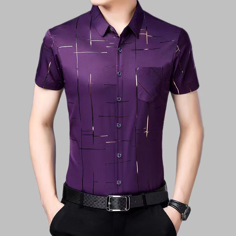 Áo Sơ Mi NgắN Tay In Hoa ThờI Trang Cho Nam