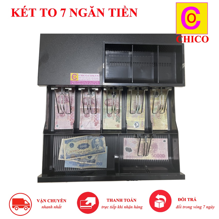 Két thu ngân két đựng tiền bán hàng nhiều ngăn Sakamo RT420 giá rẻ ngăn kéo thu ngân tốt nhất bảo hành 12 thán