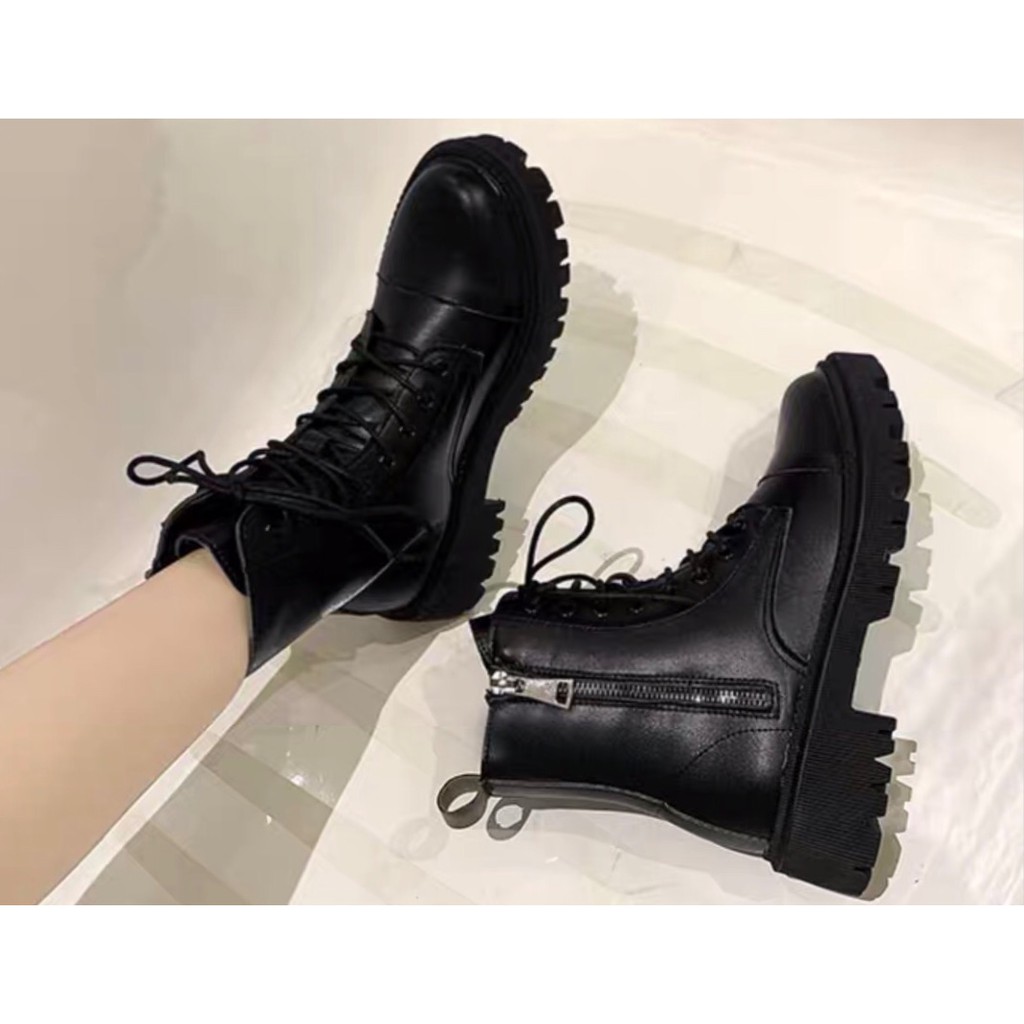 Boot dây đen cổ cao | BigBuy360 - bigbuy360.vn