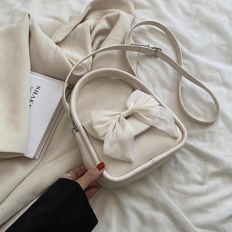 Ielgy Niche Túi Vuông Nhỏ Kết Cấu Cao Cấp Kết Cấu Nơ Dành Cho Nữ