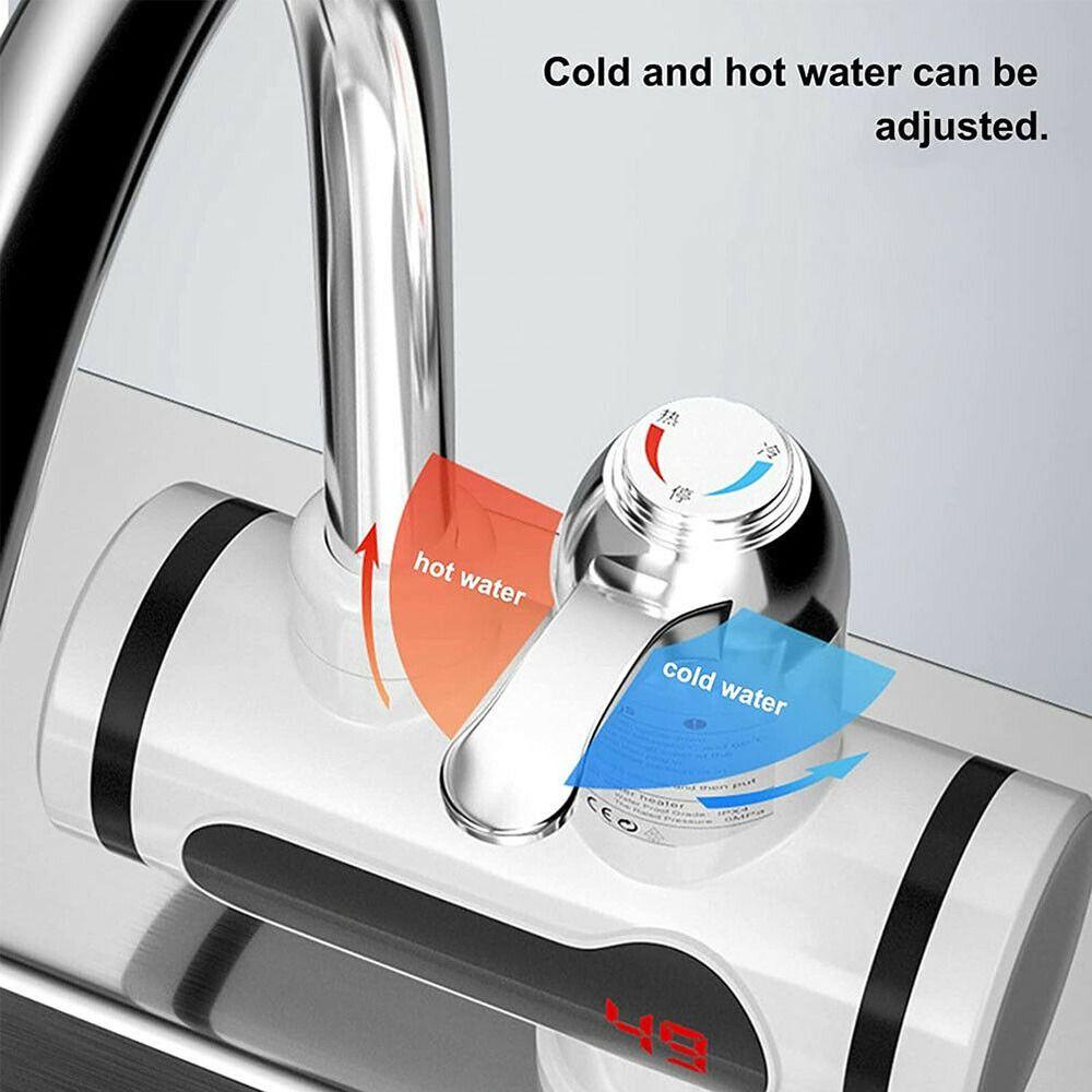 KUNHEV Vòi Nước Xoay 360 Độ Có Đèn LED Hình Hoa Mẫu Đơn° Vòi Nước Nóng Lạnh Bằng Điện Dành Cho Nhà Bếp / Phòng Tắm