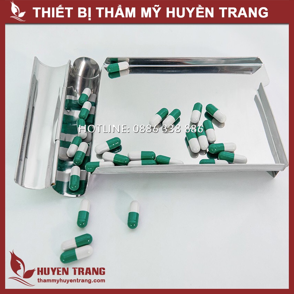 Khay Đếm Thuốc Inox, Dụng Cụ Chia Thuốc Dùng Trong Y Tế, Bệnh Viện, Phòng Khám, Nhà Thuốc Tây - Thẩm Mỹ Huyền Trang