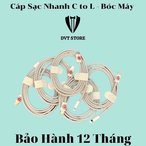 Cáp Sạc Nhanh Bóc Máy Siêu Hiếm C To L - Cáp Dù - Bảo Hành 12T