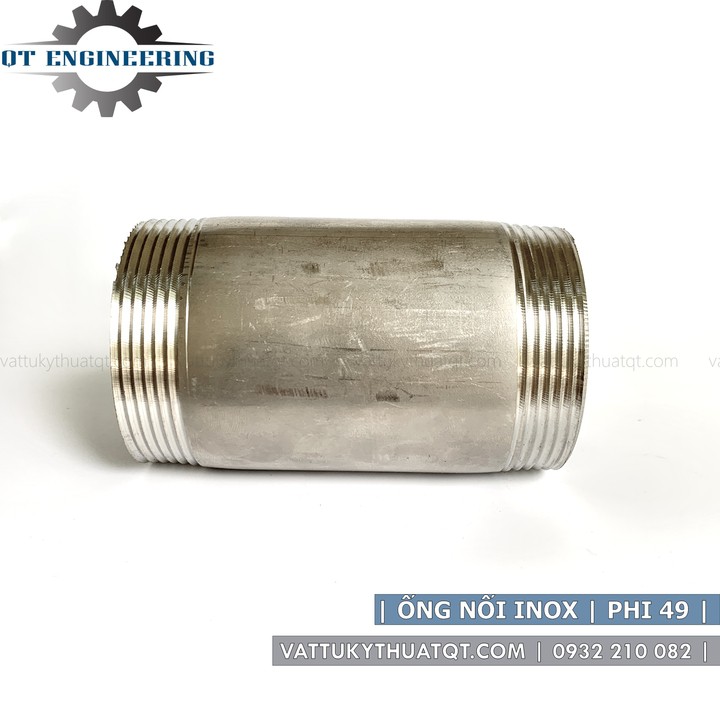 Ống nối inox 2 đầu ren ngoài  | Phi 60,76,90,114