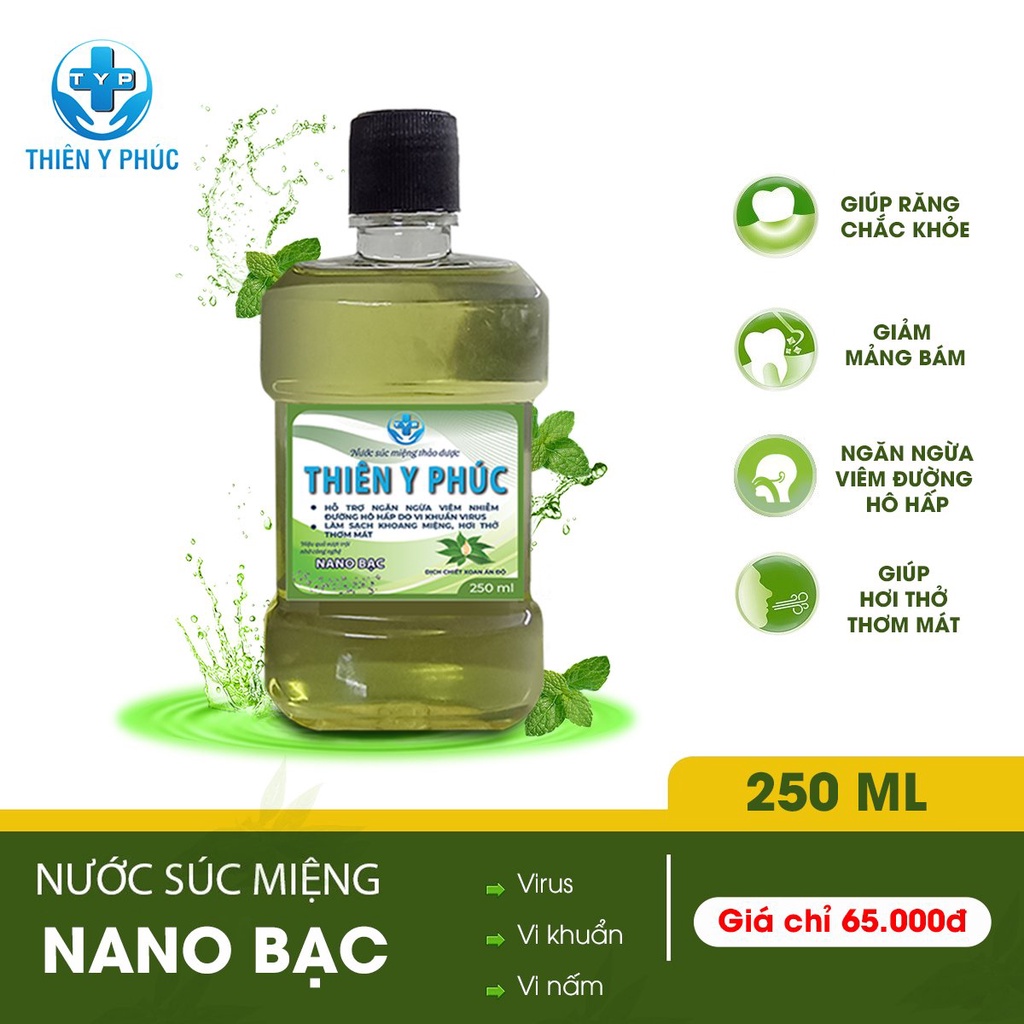 Nước Súc Miệng Thảo Dược Thiên Y Phúc - Nano bạc - 250ml