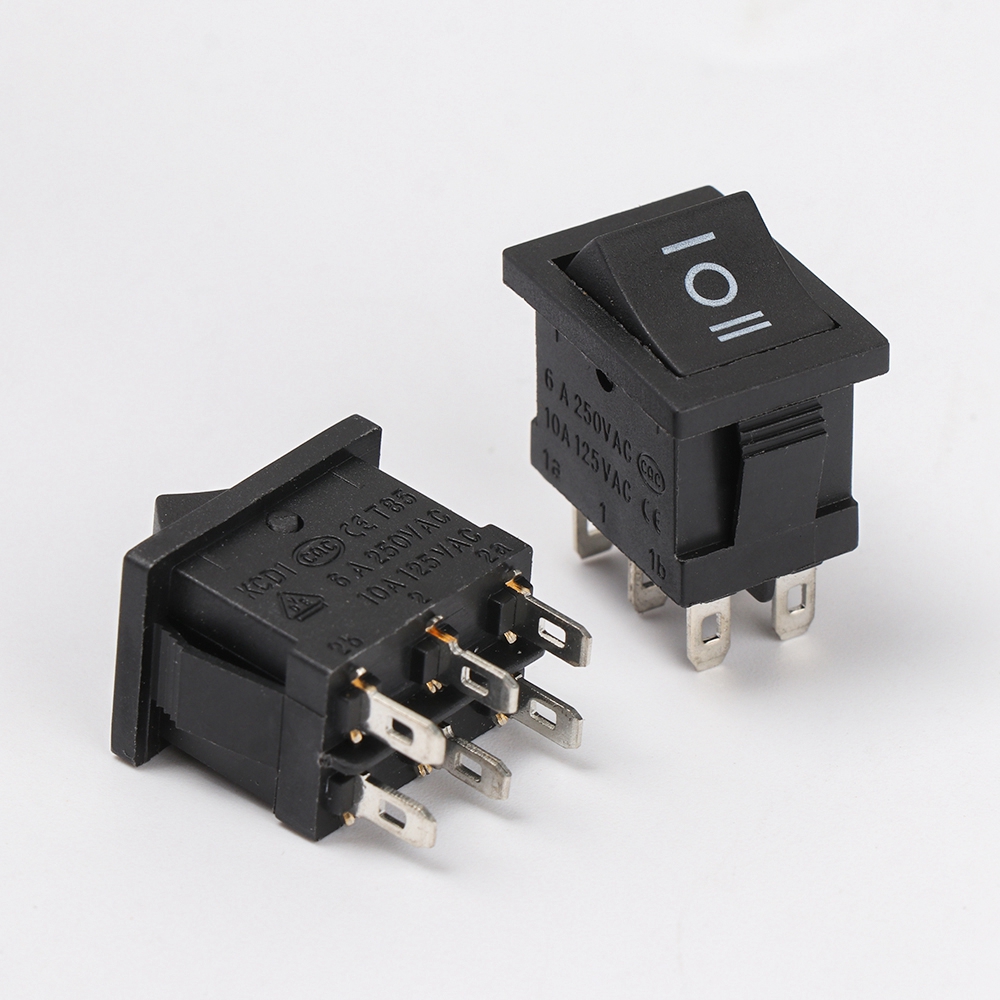 Set 5 công tắc bật tắt 2/ 3/ 6 chấu Kcd1 3a 250v 10x15mm