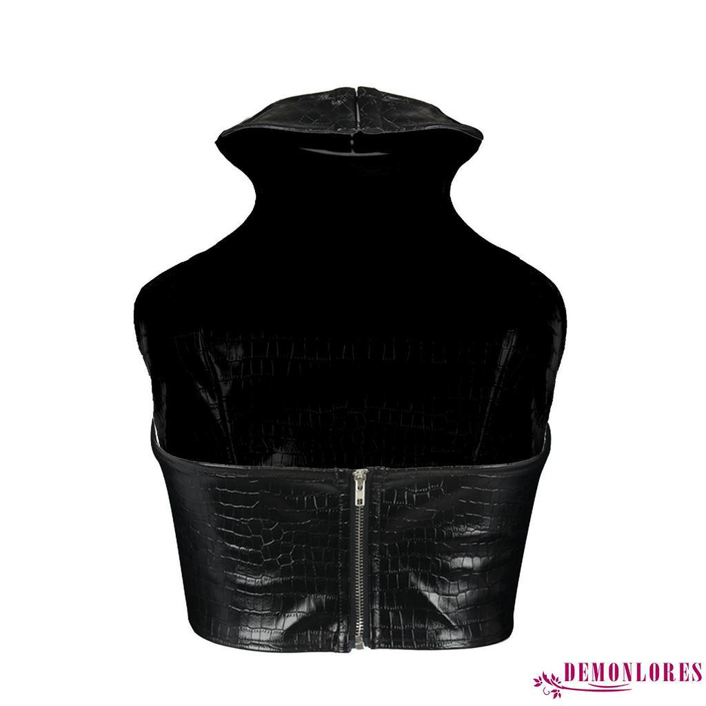 Áo Da Ba Lỗ Hở Lưng Màu Trơn Phong Cách Quyến Rũ