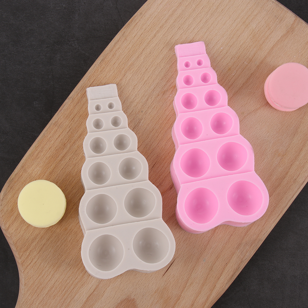 Khuôn Silicone Tạo Hình Làm Bánh Kẹo Hình Nửa Quả Cầu 3d Nhiều Kích Thước