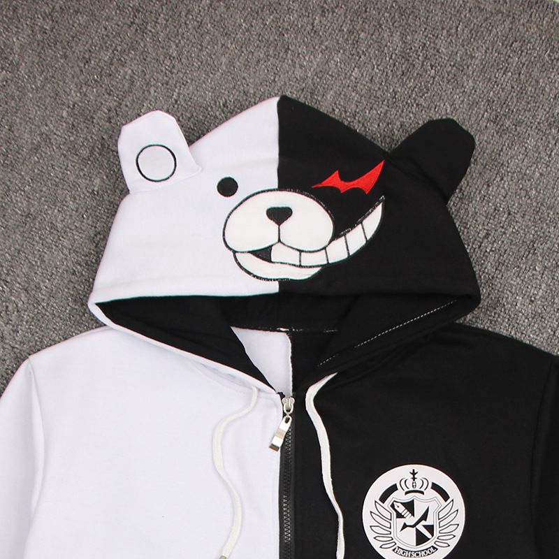 Áo hoodie hóa trang thành nhân vật anime Danganronpa Monokuma dành cho Unisex