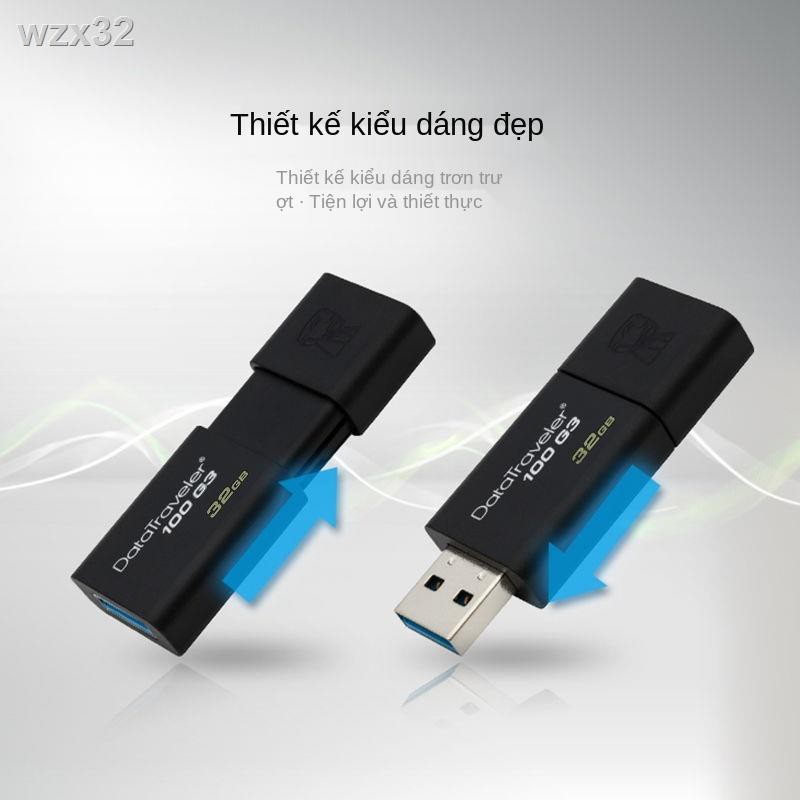 ■♘◇Kingston U Disk 32g Tốc độ cao USB3.0 Business DT100G3 64g Văn phòng sinh viên 128g Ổ đĩa flash USB chính hãng