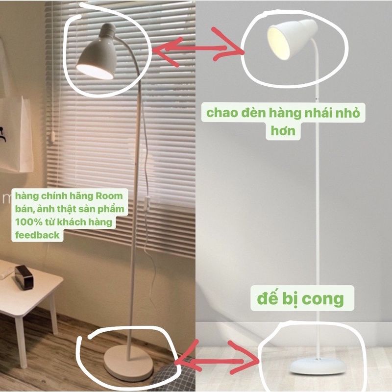 Đèn Cây Đứng Decor Phòng Ngủ Phòng Khách Phòng Làm Việc, Đèn Đọc Sách, 3 Nấc Điều Chỉnh Kích Thước, Tặng Kèm Bóng