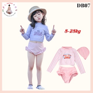 Bộ bơi dài tay bé gái size 8-24kg DB07