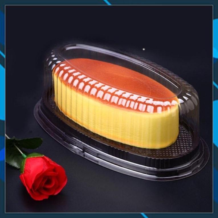 Combo 100 hộp nhựa đựng bánh hình oval F70