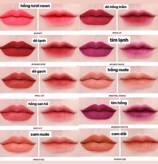 SON 3CE SOFT LIP LACQUER NULL SET CHÍNH HÃNG