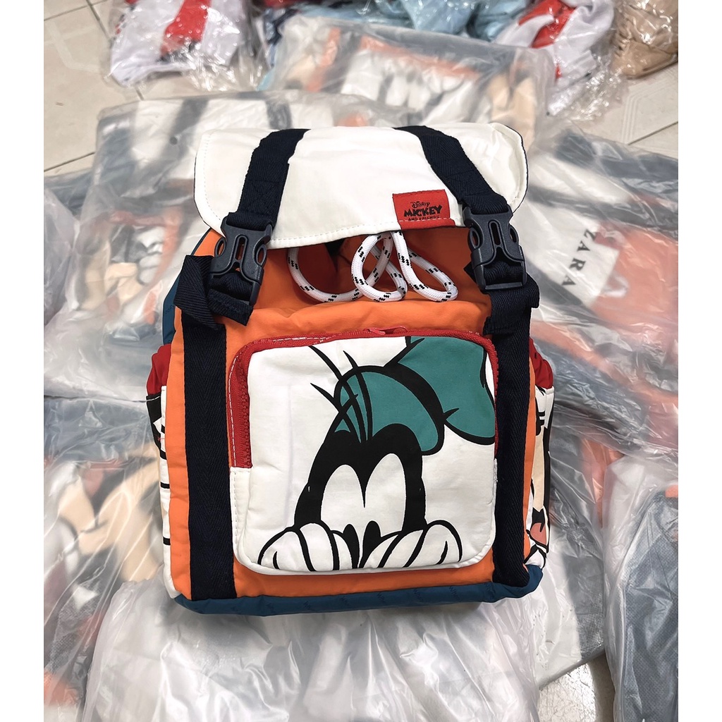Balo bé trai bé gái đi nhà trẻ mẫu giáo_Balo in hình Mickey và những người bạn Goofy nhiều màu sắc