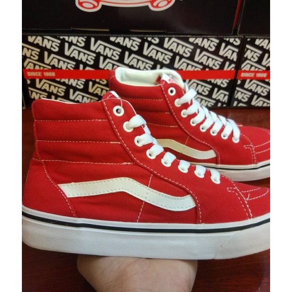 Giày vans old skool đỏ tươi cổ cao