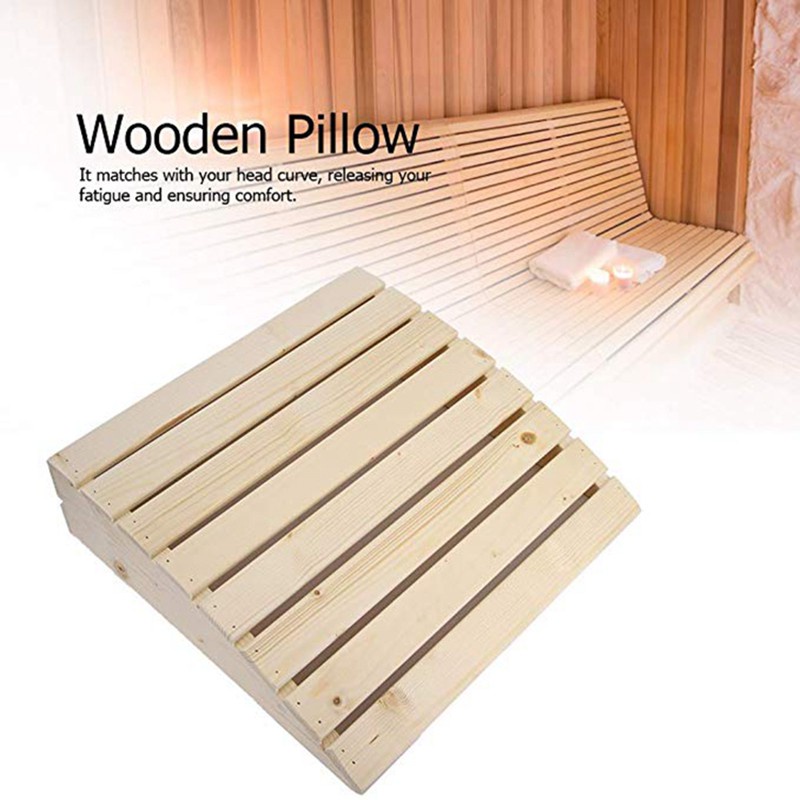 Practical Wooden Pillow Headrest Comfortable Curved Cushion Pillows