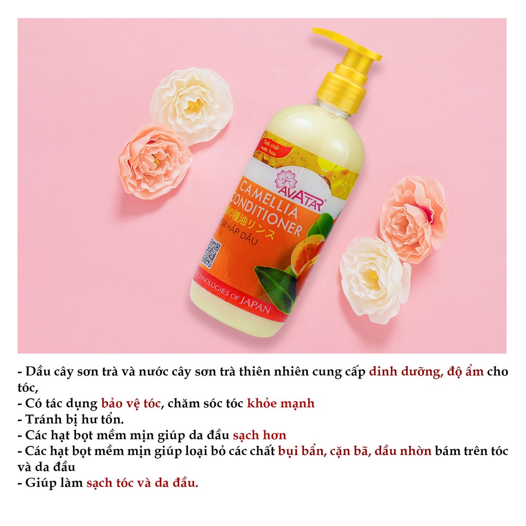 Kem hấp dầu AVATAR tinh chất Sơn Trà Camellia kích mọc tóc mang lại mái tóc bồng bềnh 500ml