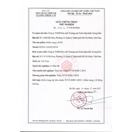 KHẨU TRANG KF94 ĐỒNG XANH PREMIUM