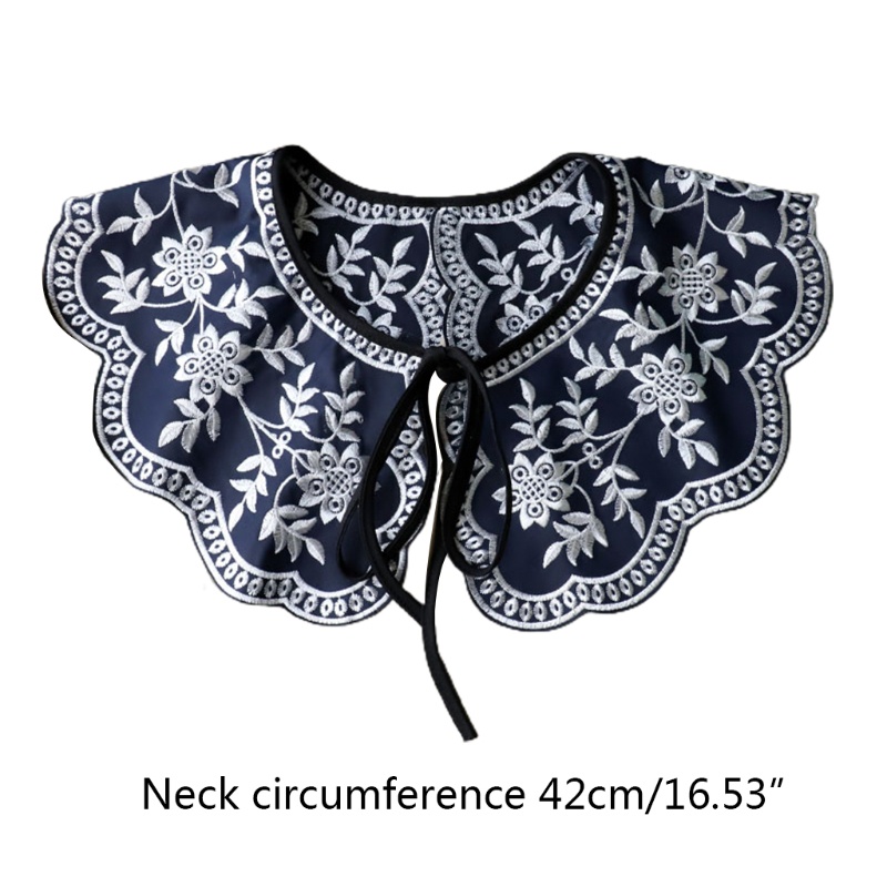 Khăn Choàng Vai Giả Khăn Choàng Thêu Hoa Phối Dây Cột Kiểu Vintage