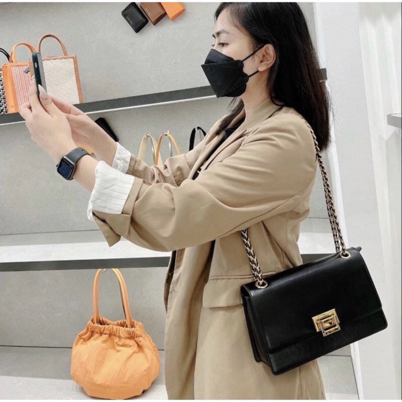 Túi CNKa khoá vuông size 22 cm hàng chuẩn xuất dư bản đẹp