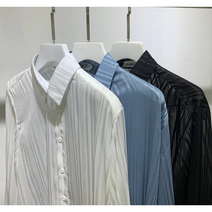 SƠ MI XUYÊN THẤU KẺ DỌC, SƠ MI NAM ĐẸP - LJINSTORE | BigBuy360 - bigbuy360.vn