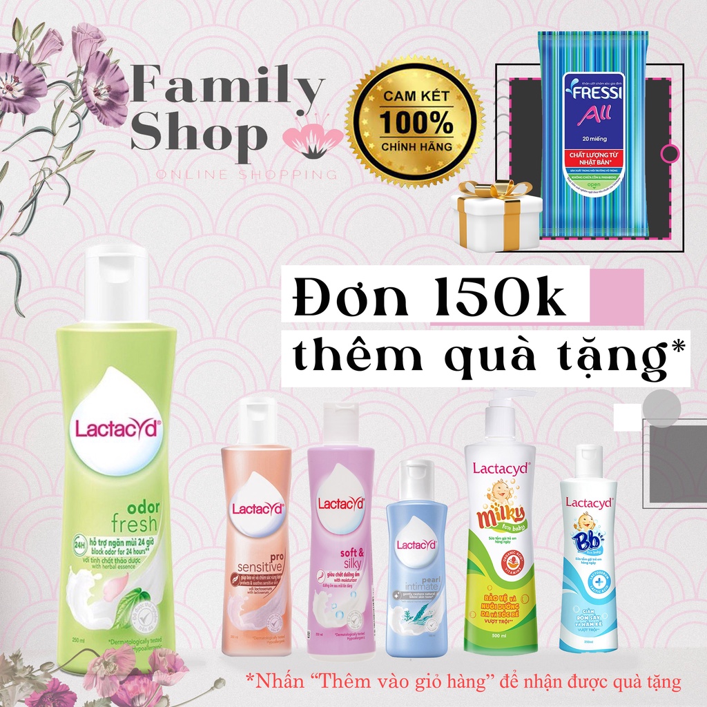 [Hàng Chính Hãng] Lactacyd Dung Dịch Vệ Sinh Phụ Nữ, Sữa Tắm Trẻ Em Các Loại 250ml/150ml