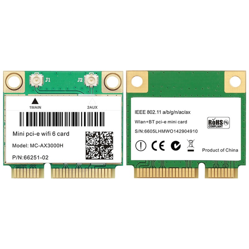 Card mạng wifi không dây 6 AX200 2.4G + 5G Mini giao diện PCI-E