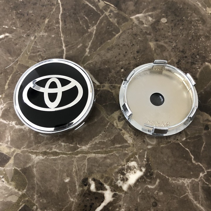 Logo chụp mâm, ốp lazang bánh xe ô tô Toyota đường kính 60mm và 53mm