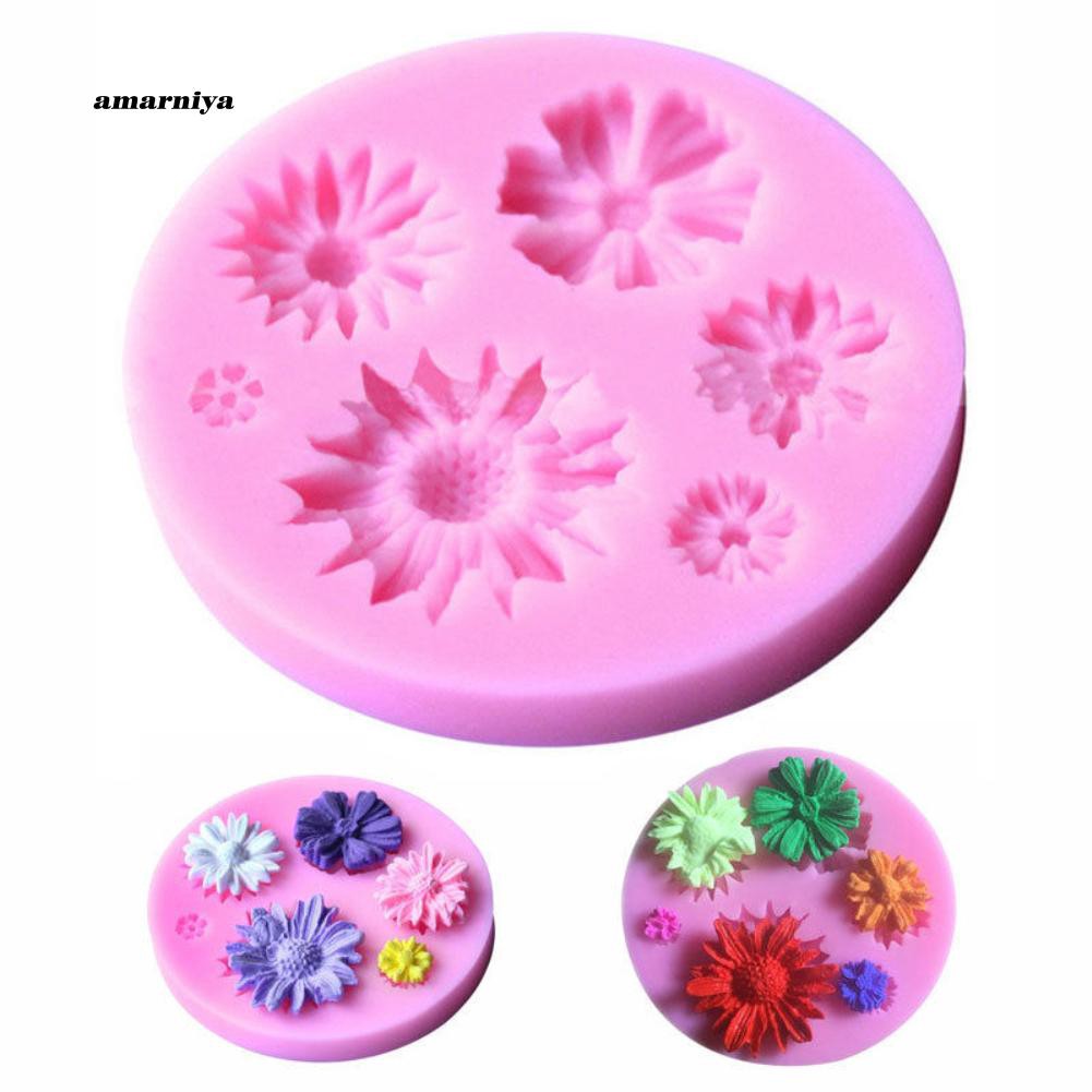 Khuôn silicon làm bánh đa năng tiện dụng hình bông hoa xinh xắn