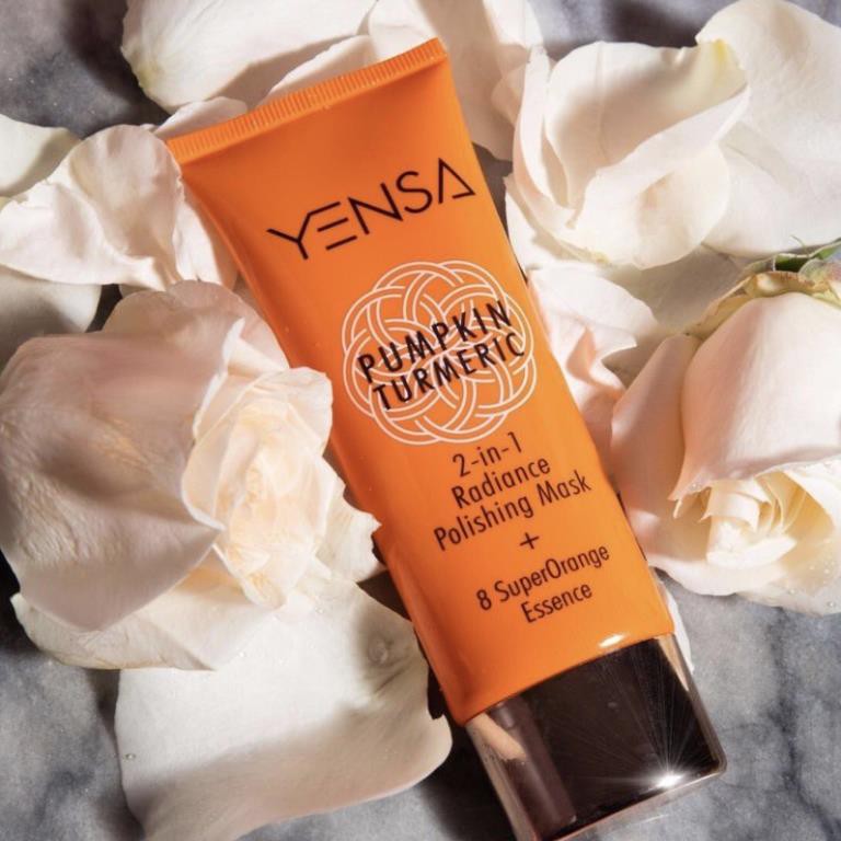 Mặt nạ làm sáng da YENSA PUMPKIN TURMERIC 2-in-1 Radiance Polishing Mask
