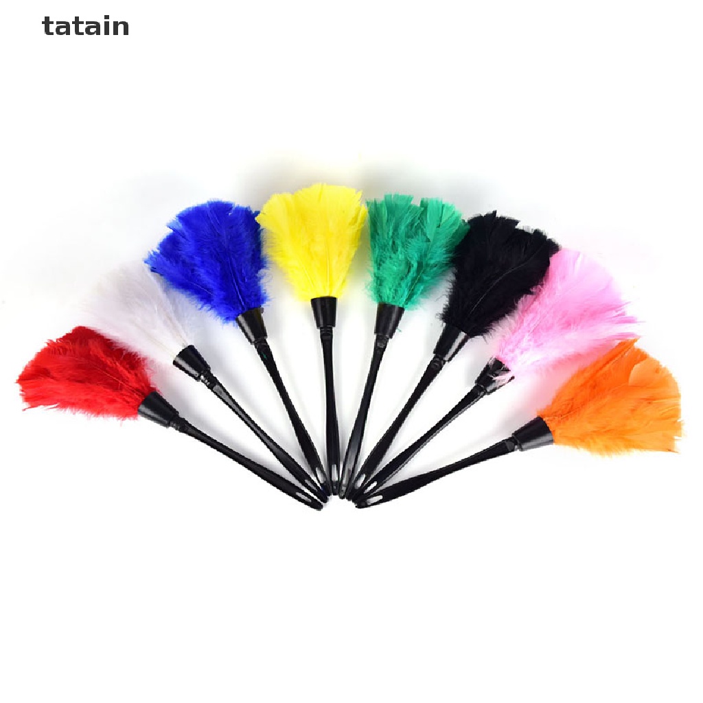 [TAT] Home Office Keyboard Clean Anti Static Turkey Feather Duster Cleaner Brush CVX