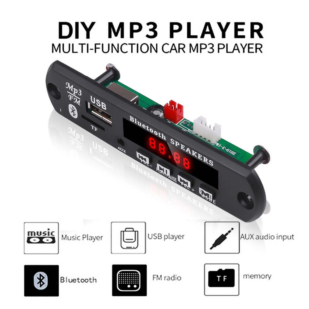 Bảng mạch giải mã âm thanh bluetooth MP3 WMA WAV AUX 3.5mm USB TF kèm điều khiển từ xa