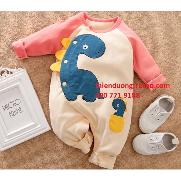 Bộ body dài, bodysuit tay dài hình thú ngộ nghĩnh cho bé 3-12 Tháng