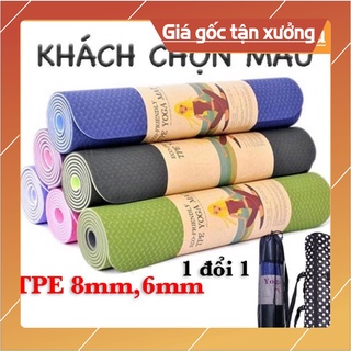 Thảm tập yoga tpe cao cấp 2 lớp 6mm