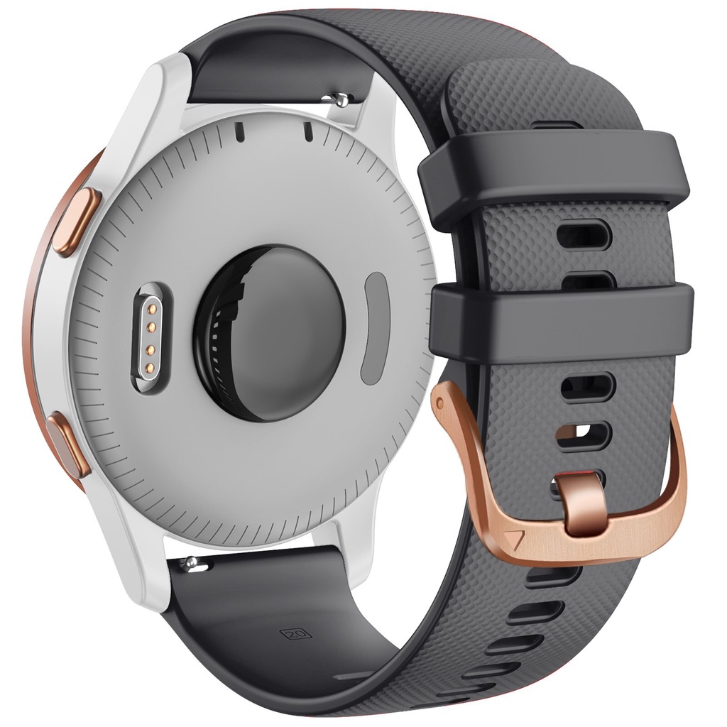 Dây đeo đồng hồ bằng cao su silicon 18mm cho Garmin Venu 2S Vivomove 3S Vivoactive S 4S