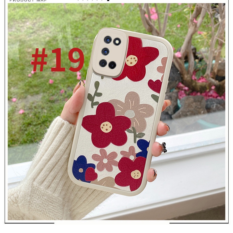 Samsung Galaxy A73 A53 A23 A13 4G 5G A32 A12 A22 LTE A11 A03 Core A51 A10S A21S M11 M22 M32 M12 S22 S21 FE Lambskin Cartoon Strawberry Bear Flowers Airbag Shockproof Soft Phone Case KQ 19