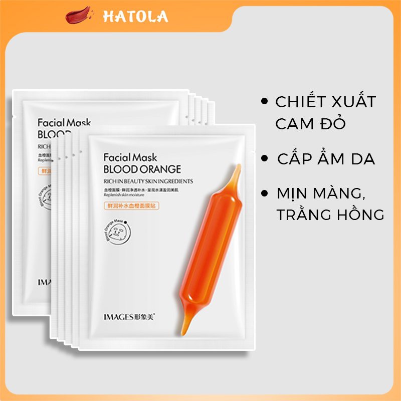 Mặt Nạ Giấy Dưỡng Trắng Cấp Ẩm Da Nội Địa Trung IMAGES Chiết Xuất Cam Đỏ Mask HT-TL25