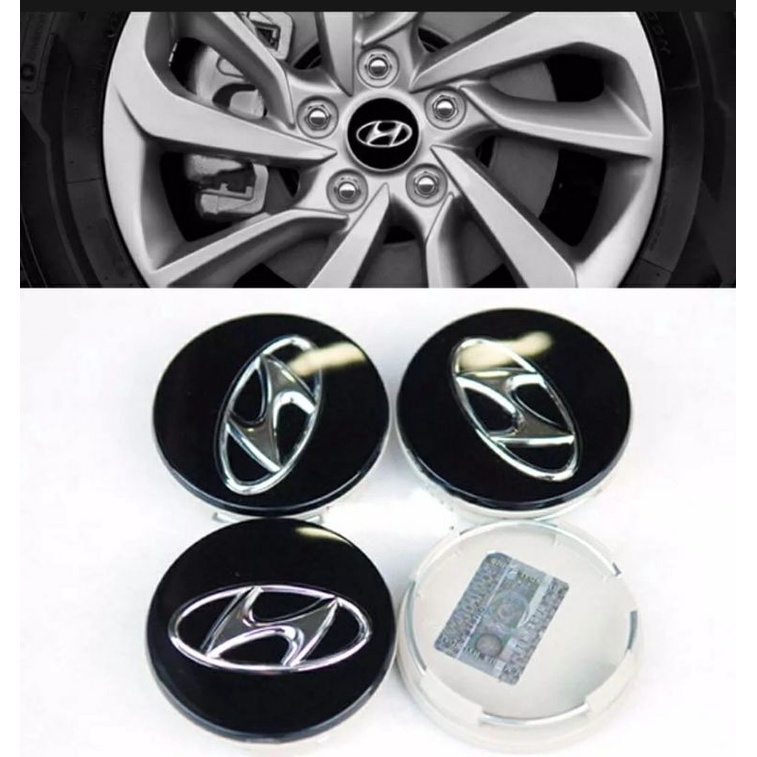 [Loại 63mm] Ốp lazang huyndai, ốp chụp moay ơ, logo chụp mâm bánh xe, nắp chụp mâm bánh xe huyndai