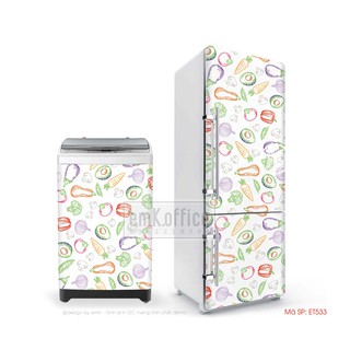 Miếng dán tủ lạnh - chất liệu decal chống thấm - mã ET533