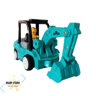 XE CẦN CẨU ĐẨY TRỚN CHẠY NHANH, CÓ NGƯỜI NGỒI LÁI (Nhiều màu, scale 1:55)