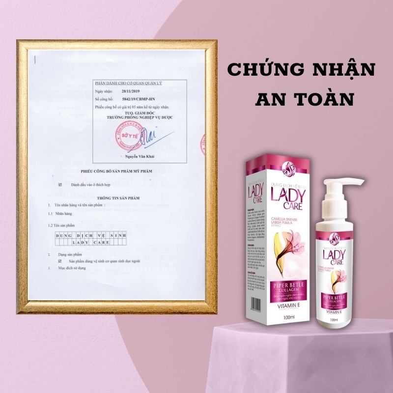 Dung dịch vệ sinh phụ nữ khử mùi chống viêm nấm ngứa vùng kín nano bạc trầu không Lady Care