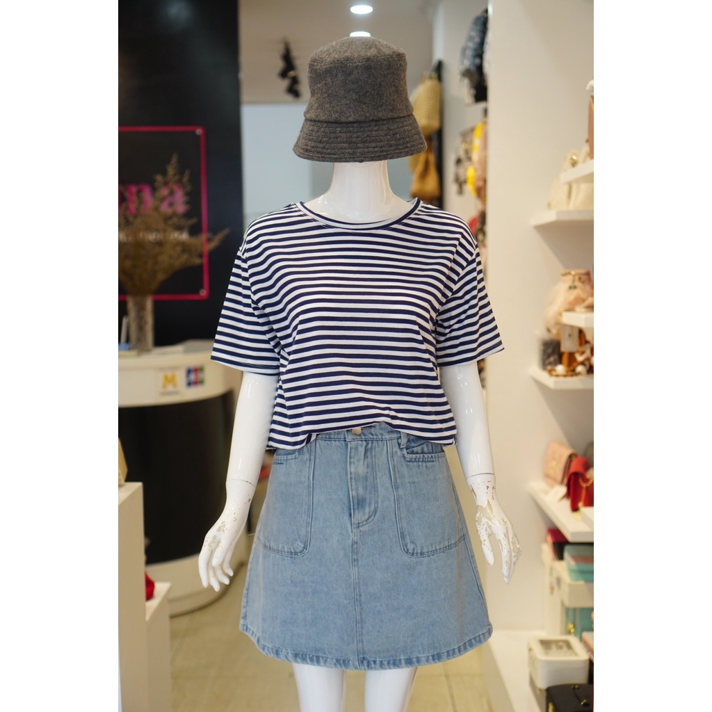 Áo Thun Cotton Sọc 100