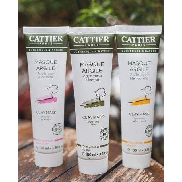 Mặt Nạ Đất Sét Hữu Cơ Cattier Masque Argile 100ml dành cho da dầu, da khô, da nhạy cảm, da mụn nội địa Pháp Mii Beauty