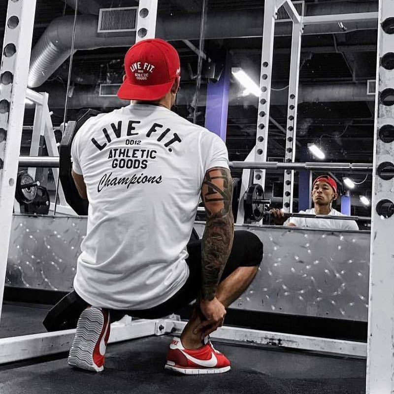 Áo thun cotton ngắn tay thoáng khí thời trang nam phong cách thể thao