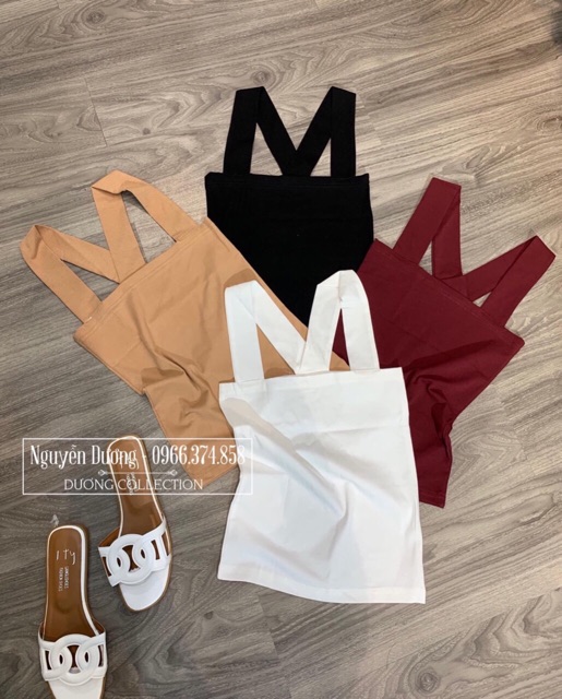 Áo hai dây bản to đan chéo siêu hot(#351)