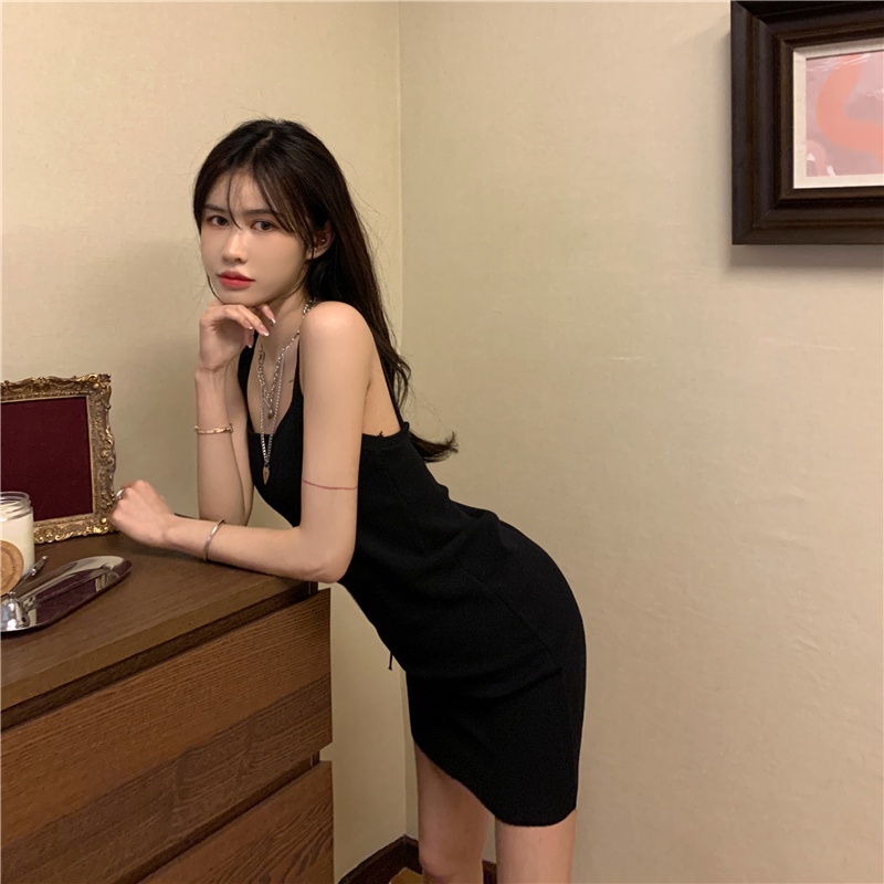 Đầm hai dây ZHELIHANGFEI phối ren xinh xắn thời trang cho nữ