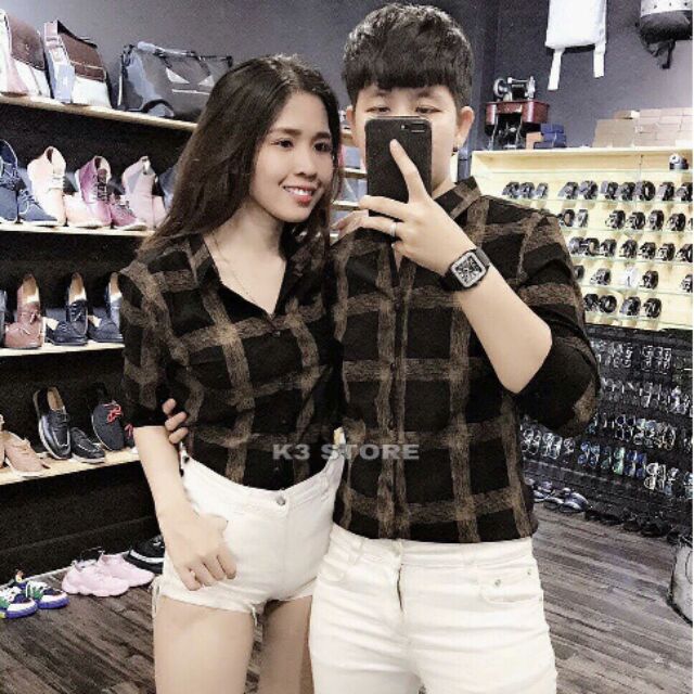áo sơmi lụa, somi cặp, somi nam sọc caro