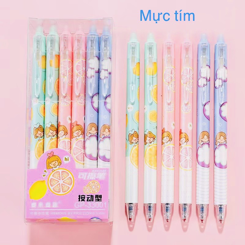 Hộp 12 Cây Viết Gel Bấm Xoá Được  Ngòi 0.5mm
